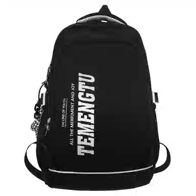 尼格尔简约休闲复古运动风双肩包春季尼龙新款大容量韩版日系背包中学生书包 中号 男女同款 多色