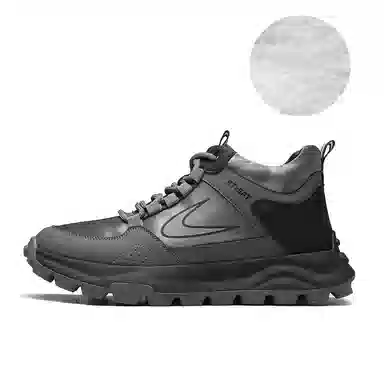 星期六 合成革 加绒 羊毛 保暖 系带 高帮 休闲鞋 男款