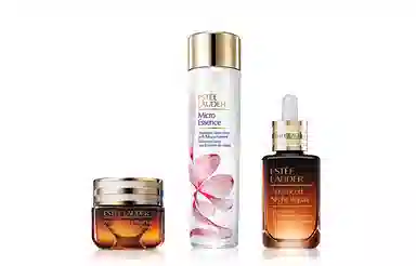 雅诗兰黛 全新樱花微精华水活能原生液+小棕瓶特润精华+小棕瓶抗蓝光眼霜三件套装 补水保湿 紧致滋润 淡化细纹 提拉抗氧化