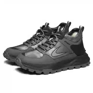 星期六 合成革 加绒 羊毛 保暖 系带 高帮 休闲鞋 男款