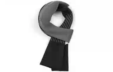 优幽兰 韩版显脸小拼色防风防寒针织商务加厚保暖可双面戴高级感 绒线围巾 男款