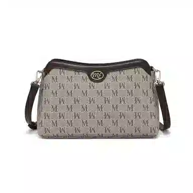 稻草人 复古印花设计 聚氯乙烯 撞色包单肩包斜挎包 常规 女款 深棕色/卡其/深啡棕/深咖棕