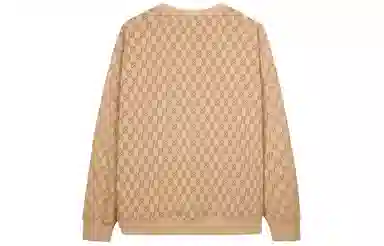 才子 满印圆领套头宽松休闲卫衣 男款