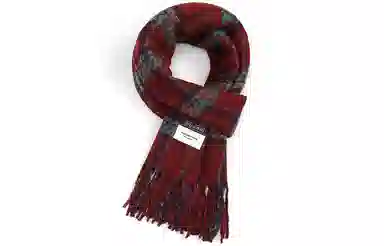 优幽兰 氛围感保暖加厚经典款护脖子防风防寒 绒线围巾 男女同款情侣款 红色