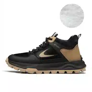 星期六 合成革 加绒 羊毛 保暖 系带 高帮 休闲鞋 男款