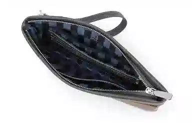 马莎兰缇 简约高级时尚商务差旅大容量百搭轻便超薄通勤 合成革 腋下包手抓包手拿包 常规 男款 烟灰色