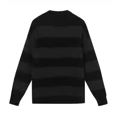 美特斯邦威 国潮条纹翻领针织长袖保暖上衣毛衣 男款