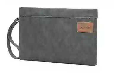 马莎兰缇 简约高级时尚商务差旅大容量百搭轻便超薄通勤 合成革 腋下包手抓包手拿包 常规 男款 烟灰色