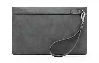 马莎兰缇 简约高级时尚商务差旅大容量百搭轻便超薄通勤 合成革 腋下包手抓包手拿包 常规 男款 烟灰色