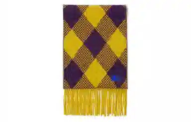 Burberry Diamond Pattern Scarf Yellow