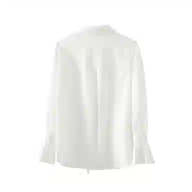 娅丽达 纯色简约百搭通勤长袖衬衫 女款 白色