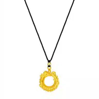 饰伴 祥龙平安扣 中国风复古国潮 铜合金 项链 女款