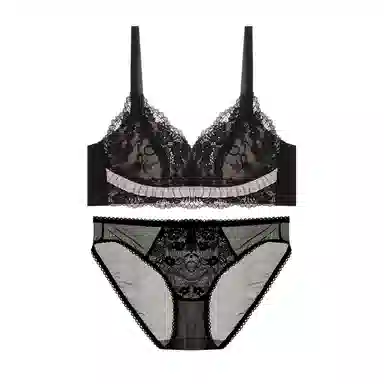 内在密码 红色内衣内裤本命年女小胸聚拢显大上托平胸专用性感蕾丝结婚新娘文胸套装