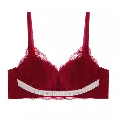 内在密码 红色内衣内裤本命年女小胸聚拢显大上托平胸专用性感蕾丝结婚新娘文胸套装