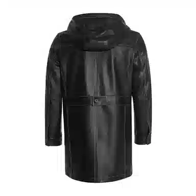 Andrew Mackenzie FW23 Black Leather Coat