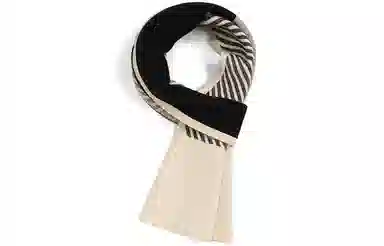 优幽兰 韩版显脸小拼色防风防寒针织商务加厚保暖可双面戴高级感 绒线围巾 男款