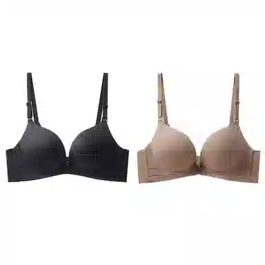 浪莎 上薄下厚舒适透气聚拢薄款无钢圈防下垂前扣文胸 女款