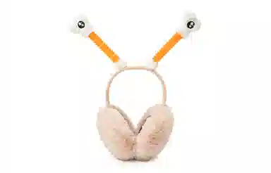 白卷 保暖防风搞怪触角可折叠 耳罩 男女同款情侣款