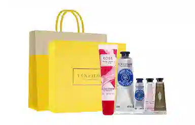 欧舒丹 手唇套装樱花乳木果玫瑰之心护手霜唇膏香氛礼盒 滋润保湿防干裂