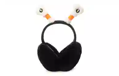 白卷 保暖防风搞怪触角可折叠 耳罩 男女同款情侣款