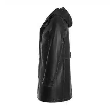 Andrew Mackenzie FW23 Black Leather Coat