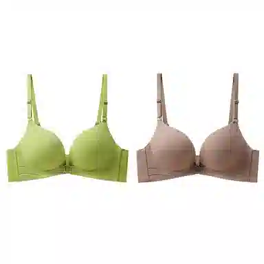 浪莎 上薄下厚舒适透气聚拢薄款无钢圈防下垂前扣文胸 女款