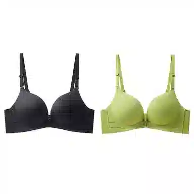 浪莎 上薄下厚舒适透气聚拢薄款无钢圈防下垂前扣文胸 女款