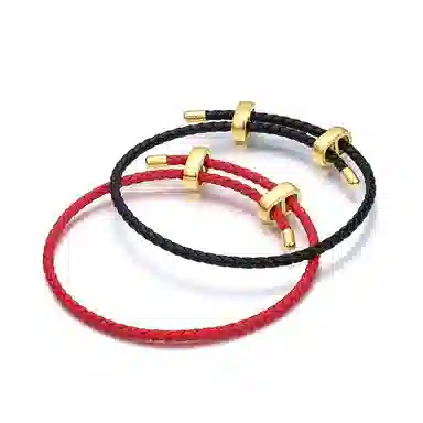 阿梵尼 简约可穿珠 皮绳 手链 男女同款情侣款