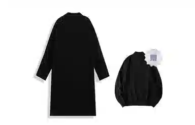 我是大卫 毛呢中长款千鸟格韩版复古休闲大衣 男女同款