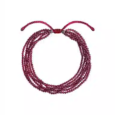 石头记 灵雨系列 国潮新中式素圈小众设计 转运珠 高级感 石榴石 手链 女款