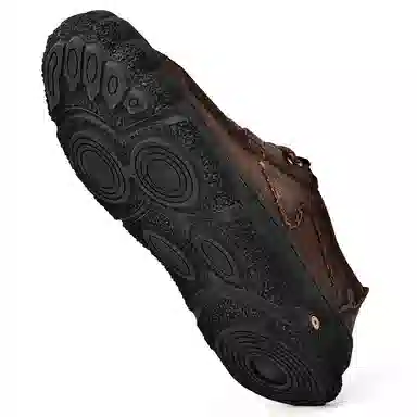 季公羊 牛皮宽脚 运动户外 商务百搭  休闲鞋 男款