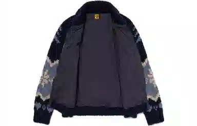 HUMAN MADE FW23 Polar Bear Zip Sweater