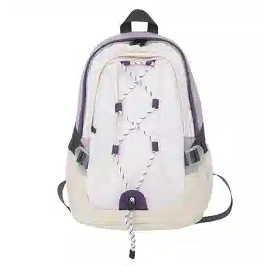 尼格尔 潮流时尚双肩包旅游休闲背包通勤大容量初高中学生书 尼龙 男女同款情侣款 多色