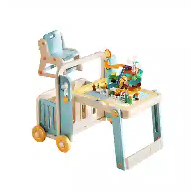 曼龙 多功能收纳游戏学习桌 可折叠画板 积木桌