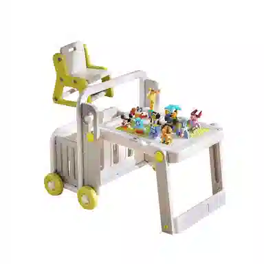 曼龙 多功能收纳游戏学习桌 可折叠画板 积木桌