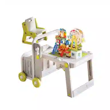 曼龙 多功能收纳游戏学习桌 可折叠画板 积木桌