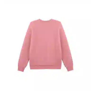 麓蔓蒂 圆领宽松纯色绣花卫衣 女款