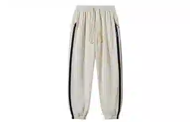 日系潮牌春夏季侧边条纹宽松束脚九分休闲裤 男女同款