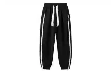 日系潮牌春夏季侧边条纹宽松束脚九分休闲裤 男女同款