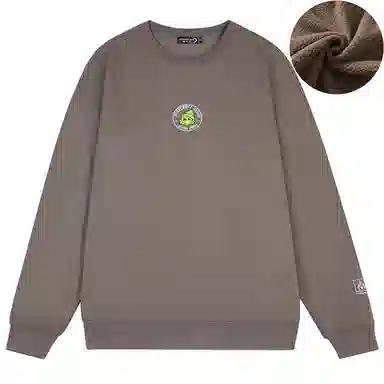 星际者 秋冬季保暖打底衫卡通章鱼图案字母印花卫衣 男女同款 加绒加厚可选