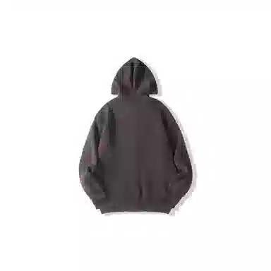 我是大卫 慵懒风宽松连帽拉链针织衫 男女同款 深灰色