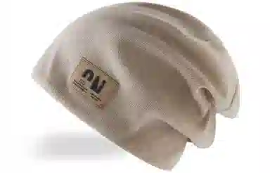 优幽兰 韩版显脸小纯色设计感贴标防风防寒冷帽加厚保暖高级感小众 棉 绒线帽 女款