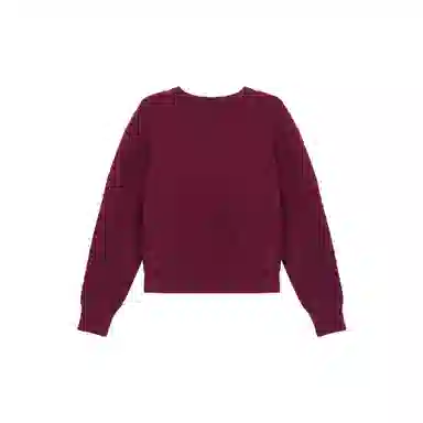 麓蔓蒂 拉链纯色短款长袖针织衫 女款