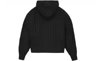 Fear of God Essentials FW23 Cable Knit Hoodie Jet Black