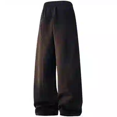 蜡笔小新 趣味卡通人物印花抽绳宽松直筒休闲裤 男女同款