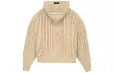 Fear of God Essentials Cable Knit Hoodie Gold Heather