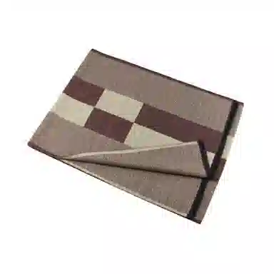 浪莎 保暖加厚格子 绒线围巾 男款