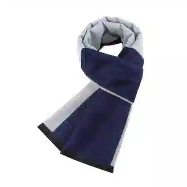 浪莎 经典保暖加厚格子加绒 绒线围巾 男款