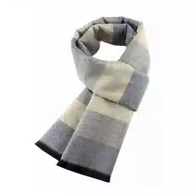 浪莎 加厚保暖 质感 绒线围巾 男款