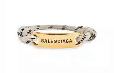 Balenciaga Logo Bracelet Beige